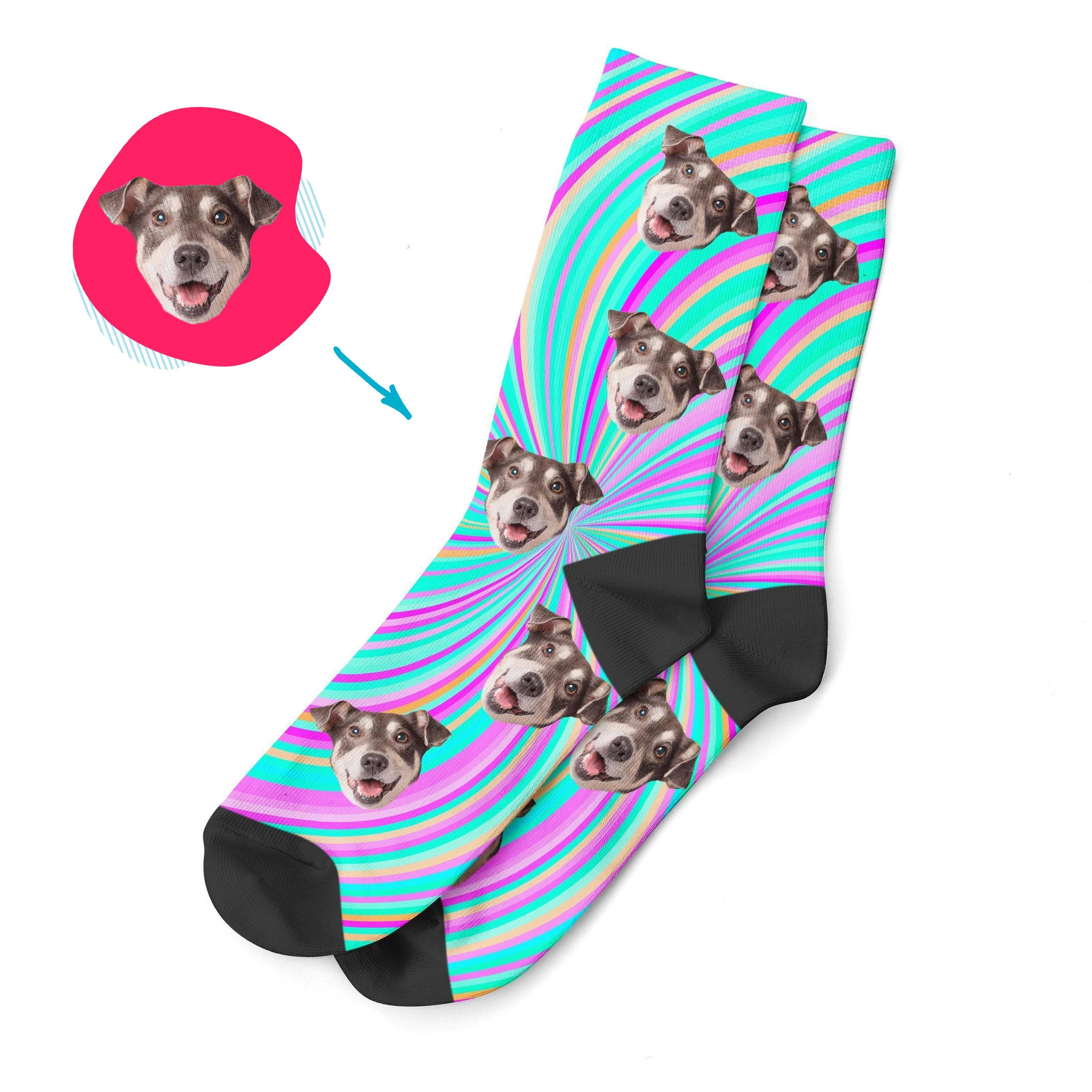 fantasy Fantasy socks personalized with photo of face printed on them