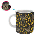 Load image into Gallery viewer, dark Fruits mug personalized with photo of face printed on it
