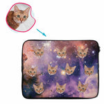 Load image into Gallery viewer, galaxy Galaxy laptop sleeve personalized with photo of face printed on them
