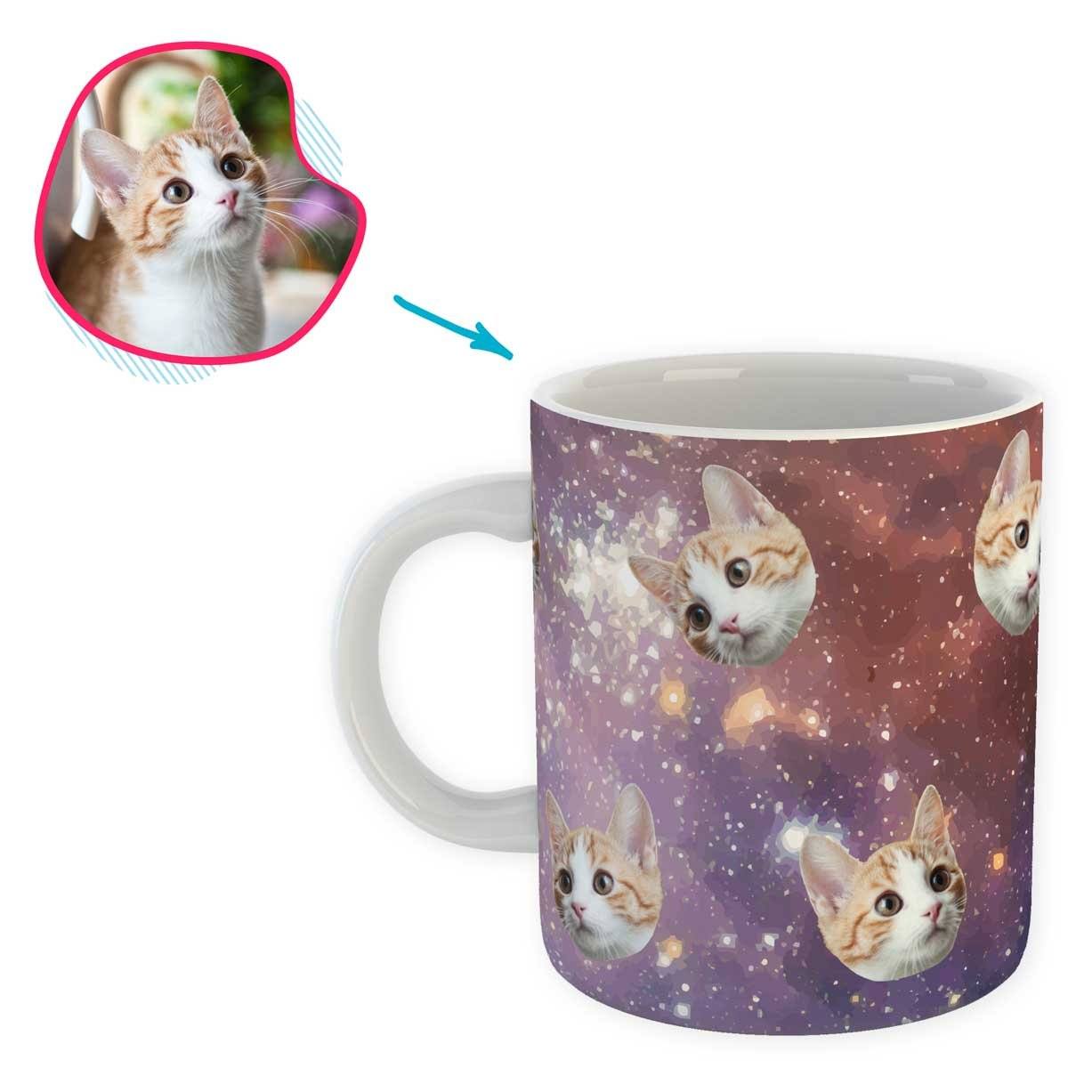 galaxy Galaxy mug personalized with photo of face printed on it