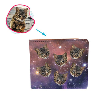 galaxy Galaxy wallet personalized with photo of face printed on it
