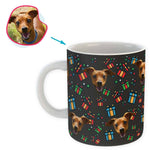 Load image into Gallery viewer, dark Gift Box mug personalized with photo of face printed on it
