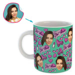 Load image into Gallery viewer, Mint Girlfriend personalized mug with photo of face printed on it
