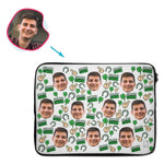 Load image into Gallery viewer, White Good Luck personalized socks with photo of face printed on them
