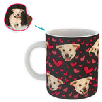 Load image into Gallery viewer, dark Heart mug personalized with photo of face printed on it
