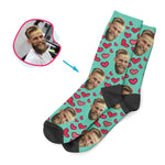 Load image into Gallery viewer, Heart Personalized Socks
