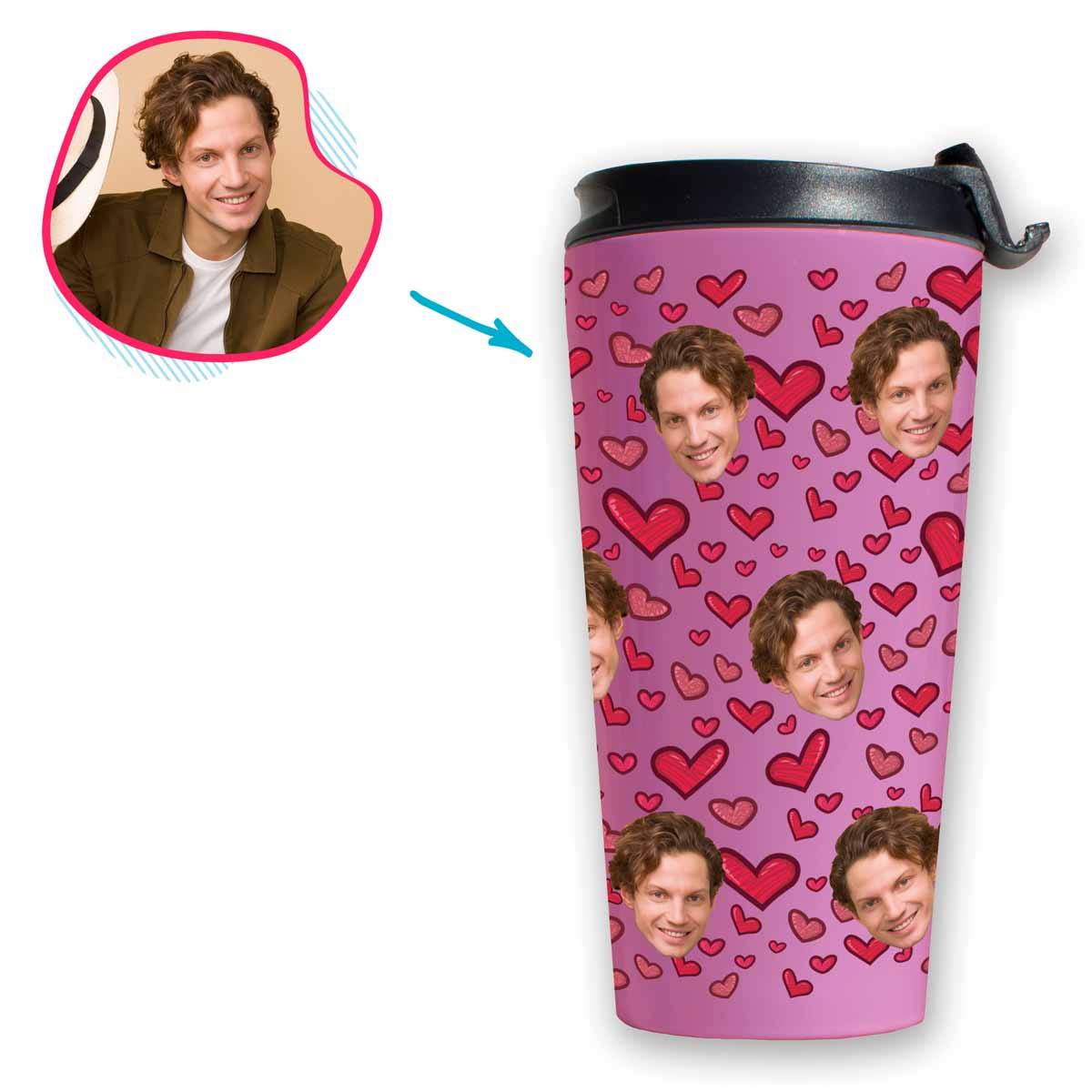 Heart Personalized Travel Mug