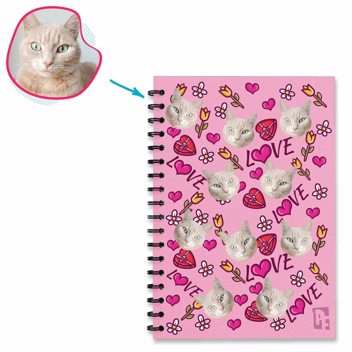 Hearts and Flowers Personalized Notebook