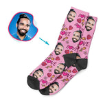 Load image into Gallery viewer, Hearts and Flowers Personalized Socks
