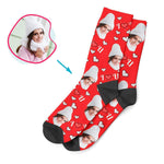 Load image into Gallery viewer, I &lt;3 You Personalized Socks
