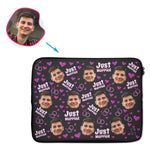 Load image into Gallery viewer, Just Married Personalized Laptop Sleeve
