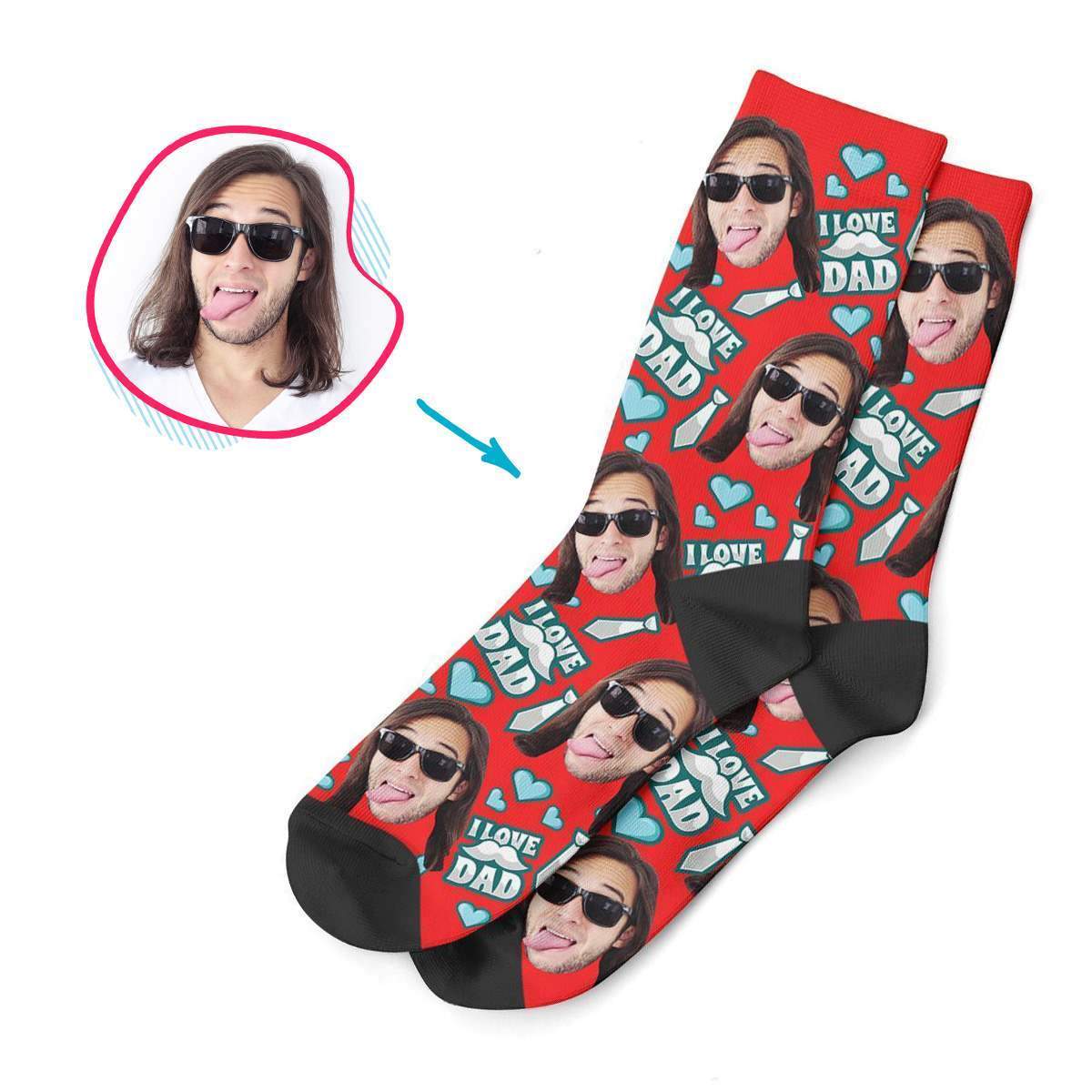 Love Dad Personalized Socks