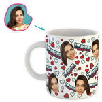 Load image into Gallery viewer, white Love Mom mug personalized with photo of face printed on it
