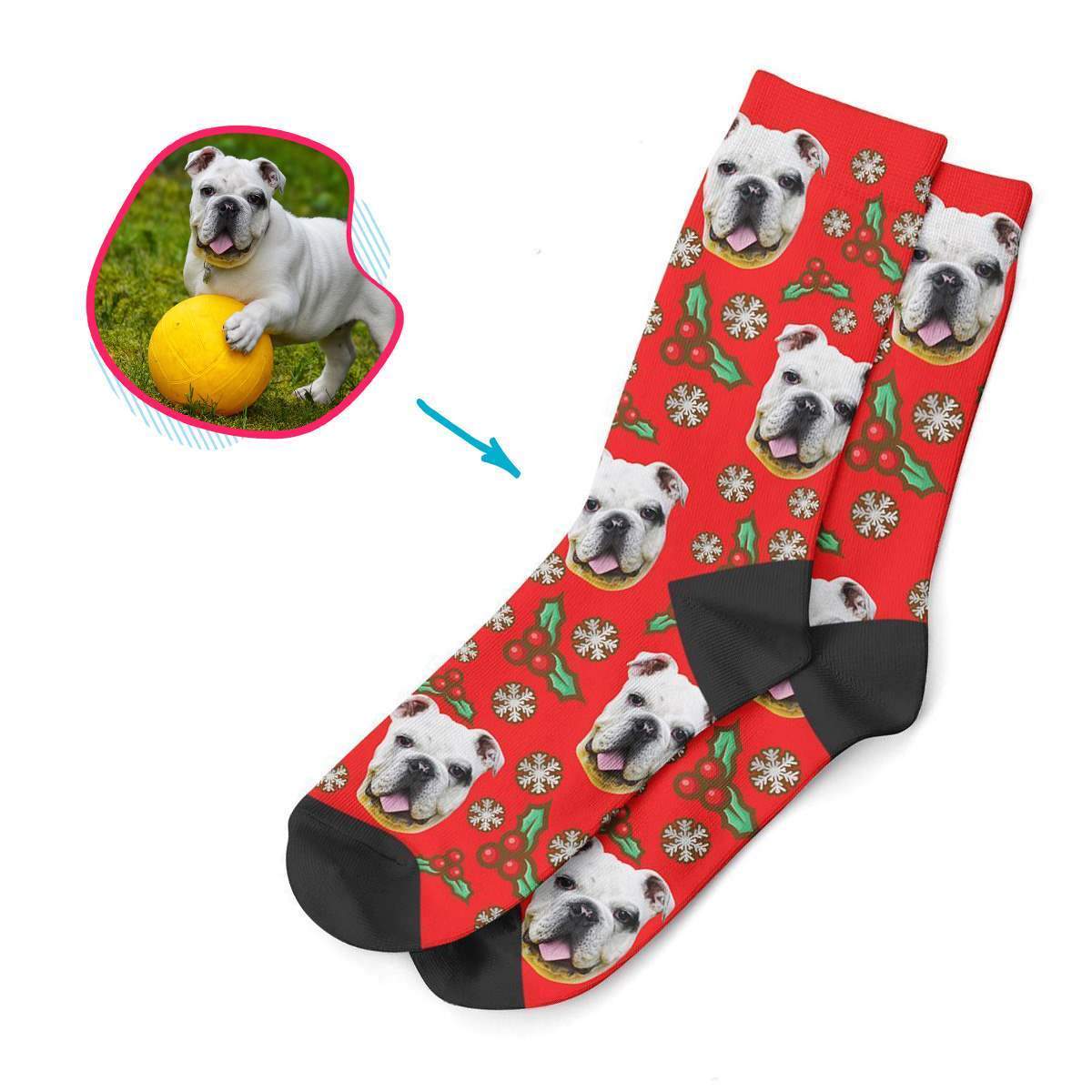 Mistletoe Personalized Socks
