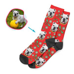 Load image into Gallery viewer, Mistletoe Personalized Socks
