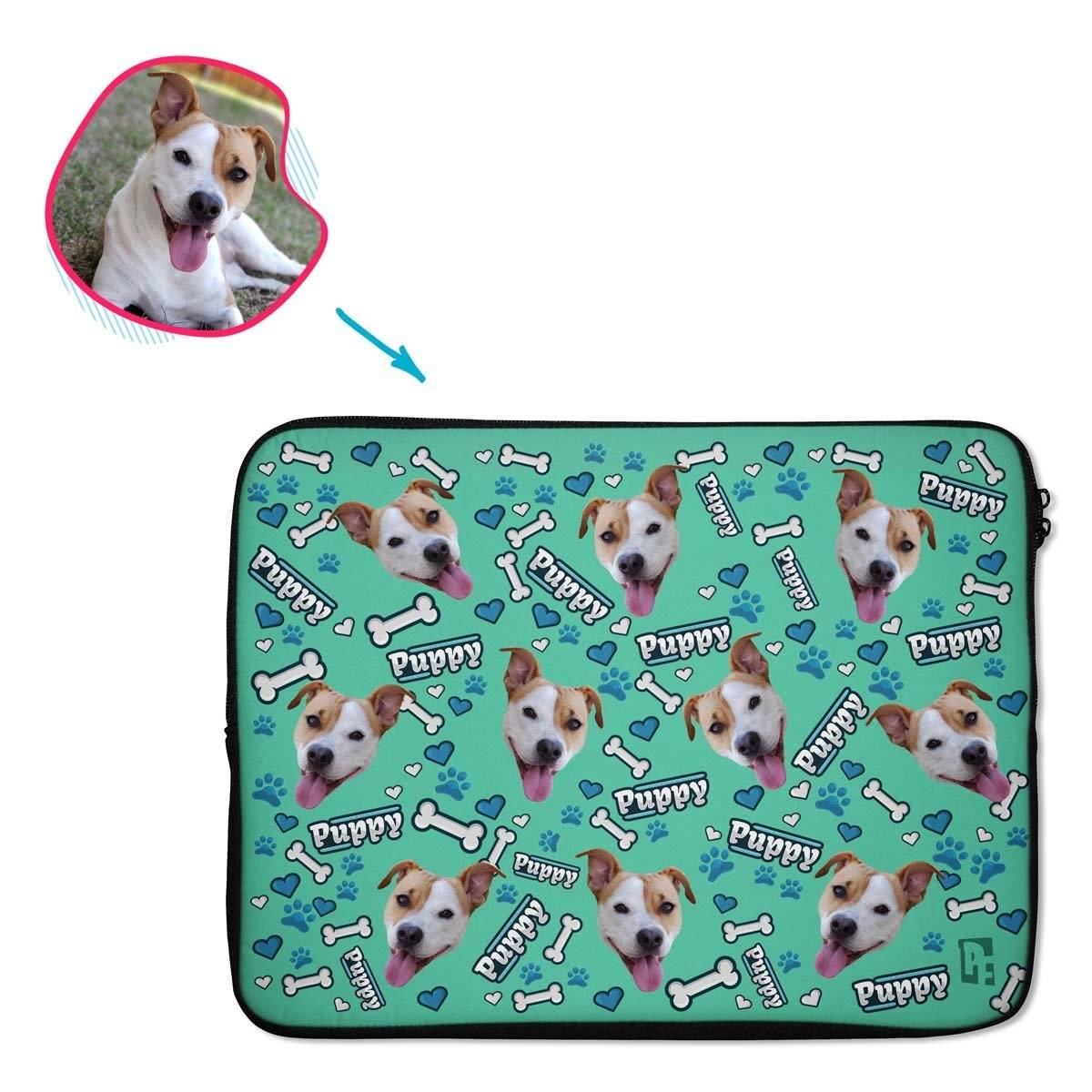 Puppy Personalized Laptop Sleeve