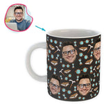 Load image into Gallery viewer, Dark Retirement personalized mug with photo of face printed on it
