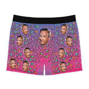Rockets men's boxer briefs personalized with photo printed on them