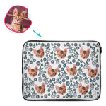 Load image into Gallery viewer, white Snowman laptop sleeve personalized with photo of face printed on them
