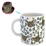 Load image into Gallery viewer, white Snowman mug personalized with photo of face printed on it

