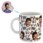 Load image into Gallery viewer, White Students &amp; Graduates personalized mug with photo of face printed on it

