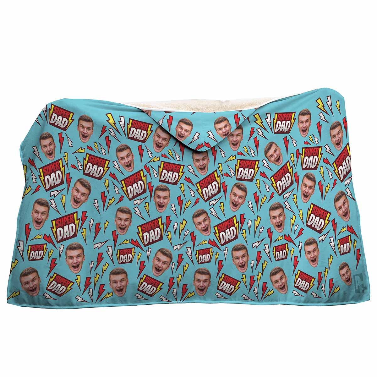 Super Dad Personalized Hooded Blanket