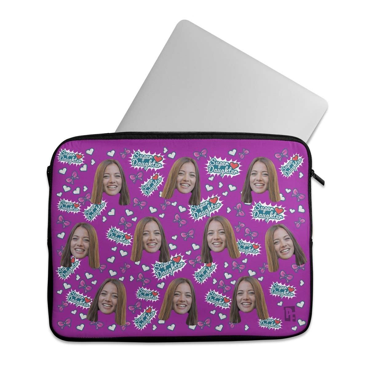 Super Daughter Personalized Laptop Sleeve