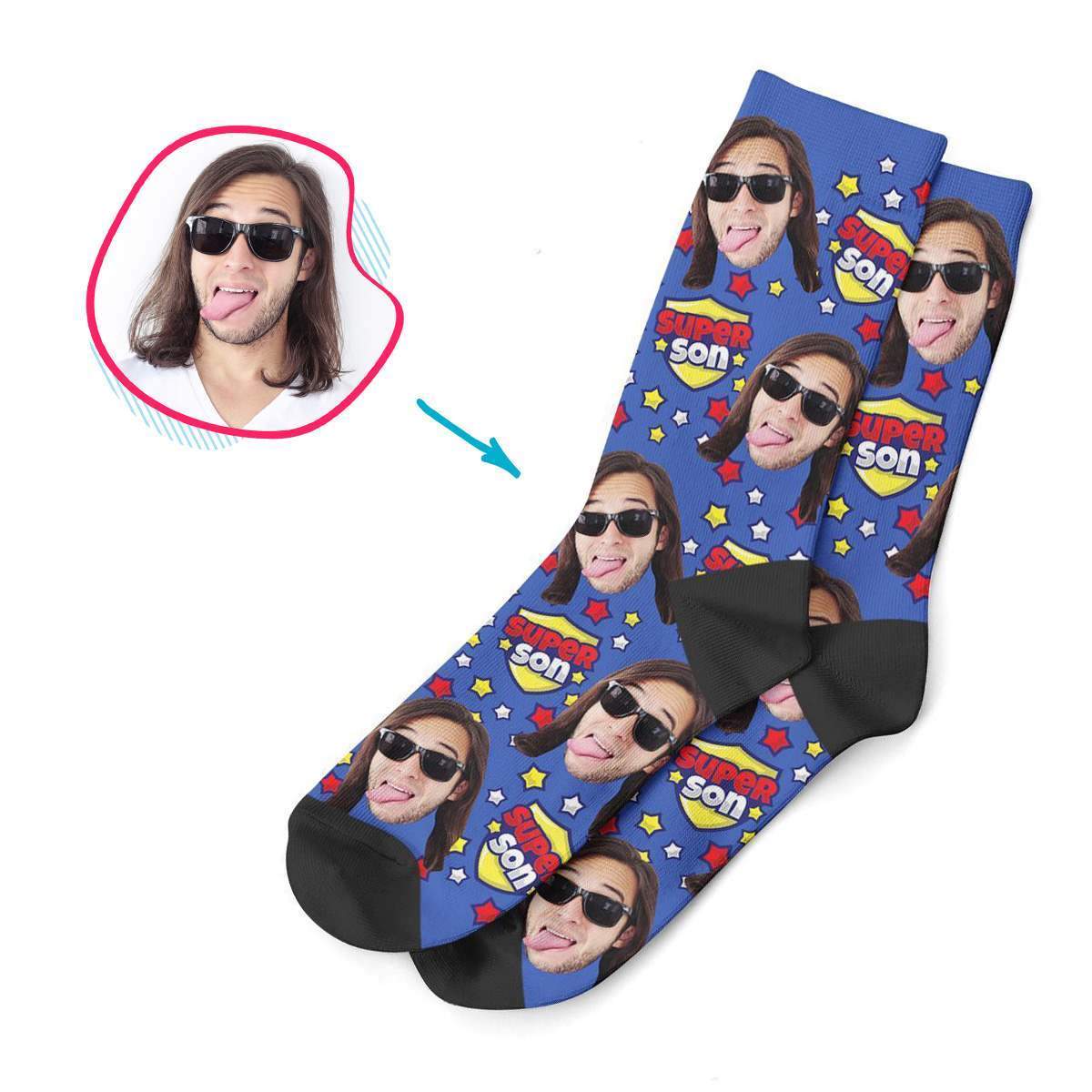 Super Son Personalized Socks