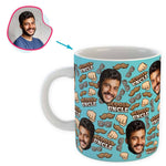 Load image into Gallery viewer, Blue Uncle personalized mug with photo of face printed on it
