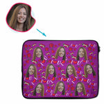 Load image into Gallery viewer, Valentines Personalized Laptop Sleeve
