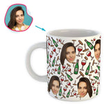 Load image into Gallery viewer, white Wine mug personalized with photo of face printed on it
